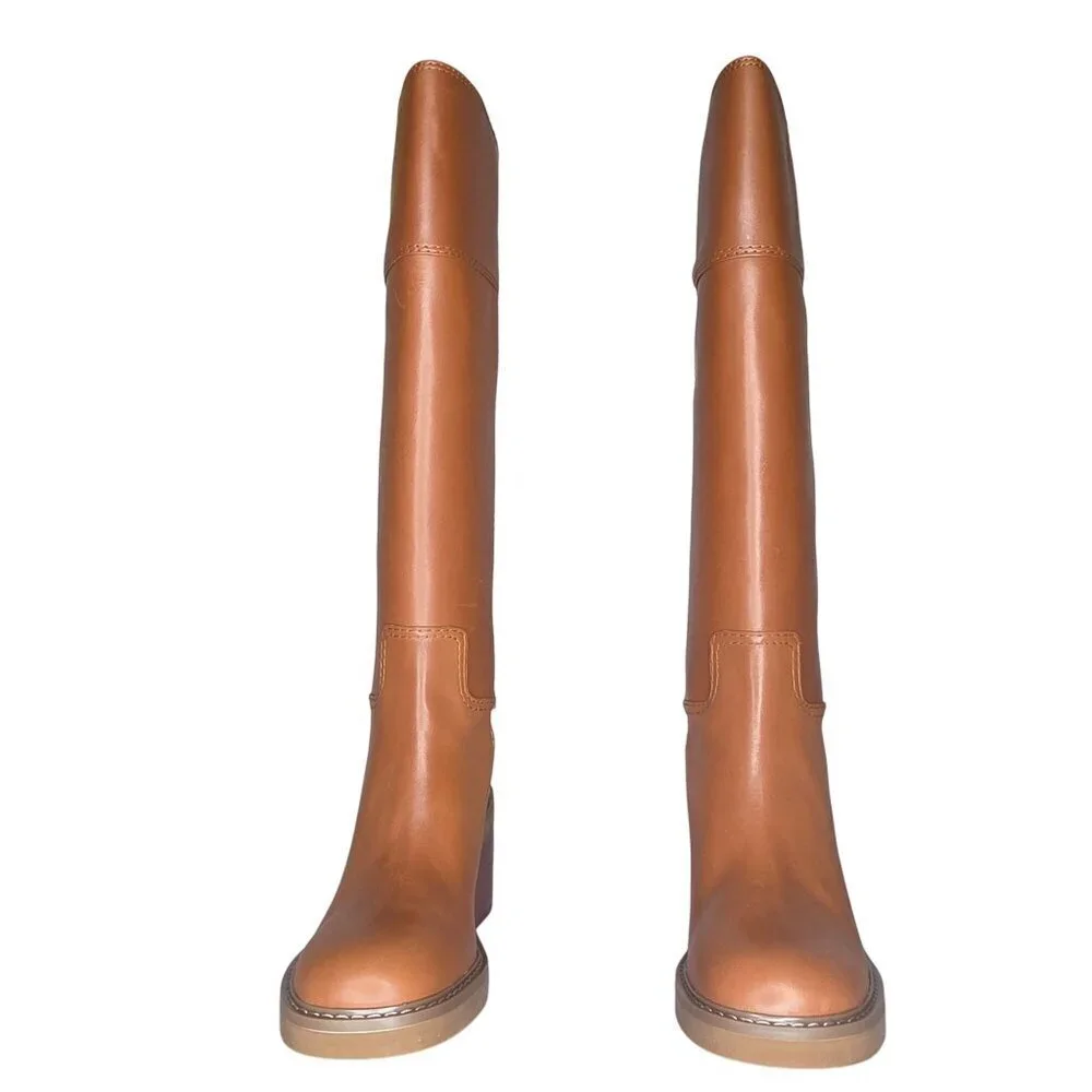 Michael Kors Carlisle Knee High Leather Boots, Size: 6.5